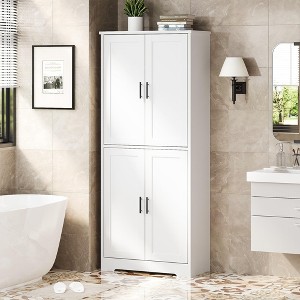70" Tall Pantry Cabinet, Kitchen Pantry Storage Cabinets with 2 Door and 3 Adjustable Shelves - 1 of 4