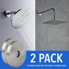 Impresa [2 Pack] Extra Large Stainless Steel Showerhead Escutcheon Plate Set - 3.5" Shower Arm Flange to Cover up Miss Cuts - 4 of 4