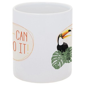 Elanze Designs Tu-Can Do It Toucan 11 Ounce White Ceramic Coffee Mug - 1 of 2