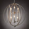 Possini Euro Design Spherical Brushed Nickel Large Chandelier 24" Wide Modern 6-Light Fixture for Dining Room House Foyer Kitchen Island Entryway Home - 2 of 4
