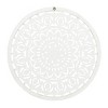 Wood Floral Handmade Intricately Carved Wall Decor with Mandala Design White - Olivia & May: Traditional Style, Botanical Art - 3 of 4