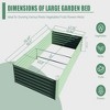 NAYSAYE Galvanized Raised Garden Bed Large Outdoor Metal Planter Box for Vegetables Fruits and Flowers, Green, 94.49"*47.25"*17.72" - 4 of 4