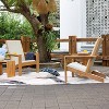 Cambridge Casual Napa Teak Upholstered Outdoor Adirondack Chair Textiline Tan: Quick-Dry Foam, Weather-Resistant - 3 of 4