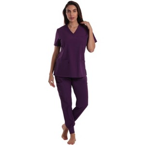 Just Love Women's V-Neck Scrub Set with Jogger Pants  Comfortable and Stylish Medical Uniform - 1 of 1