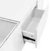 NicBex 41.3" LED Glass Coffee Table with Storage,End Table with High-Gloss Finish,Side Table with 2 Hidden Drawers,Center Table for Living Room - 3 of 4