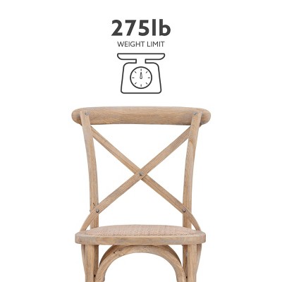 Roxy Coastal Gray Wash Vintage-Style Barstool 30"