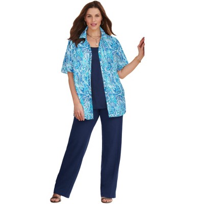 Catherines Women's Plus Size Timeless Short Sleeve Blouse