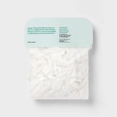 30pc Plastic Disposable Shower Cap - White - up&up - image 3