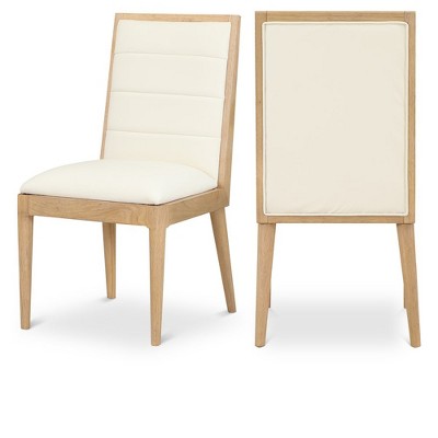 Meridian Furniture,Bristol Vegan Leather Dining Chair, Set of 2