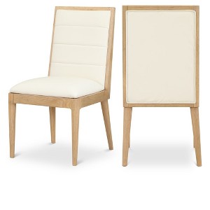 Meridian Furniture,Bristol Vegan Leather Dining Chair, Set of 2 - 1 of 4