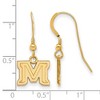 Black Bow Jewelry 14k Yellow Gold Plated Sterling Silver Montana State Bobcats NCAA Dangle Earrings - 2 of 3