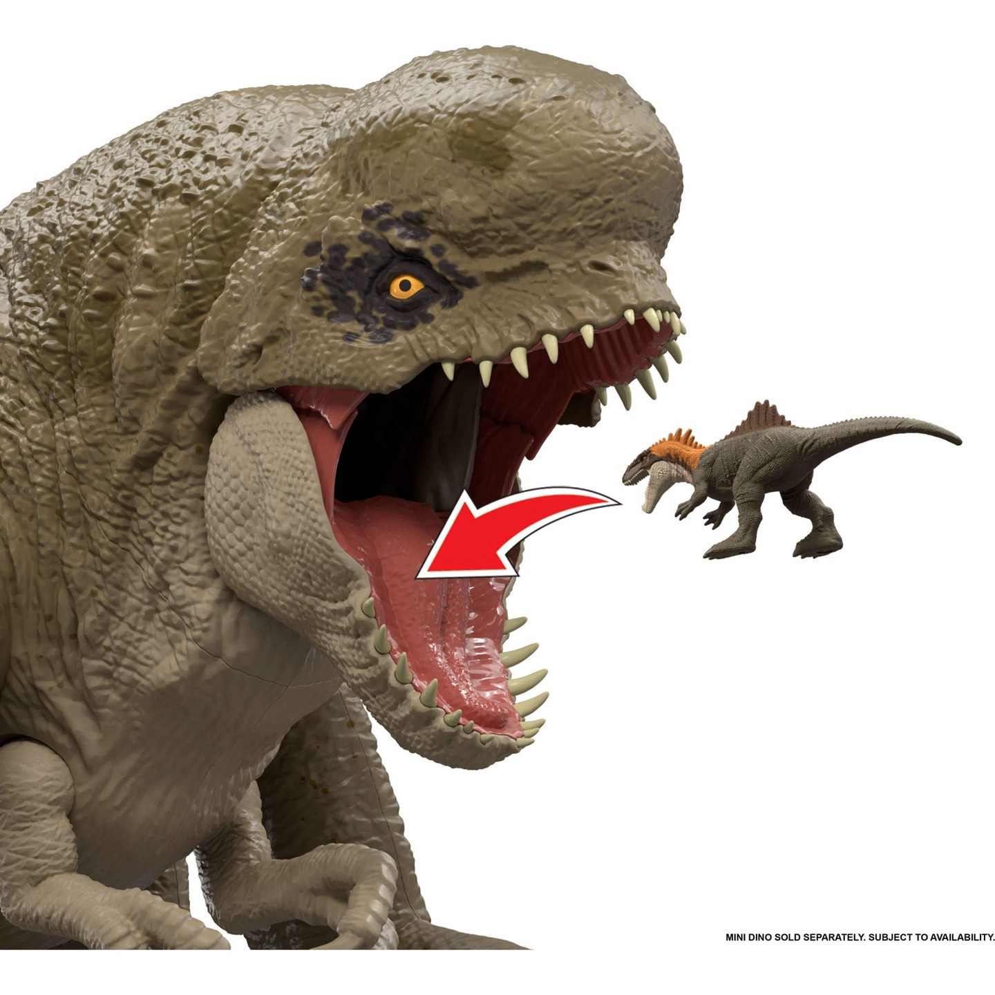 Детская фигурка Jurassic World Rebirth Super Colossal Distortus Rex Dinosaur Figure, 31 Inch, Swallows Minis — фото 3