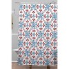 Deny Designs Alison Janssen Peonies Shower Curtain Red/Blue : Microfiber, Machine Washable, Non-Slip Backing - 2 of 3
