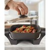 Elite Cuisine 8" Non-stick Electric Skillet with Tempered Glass Vented Lid - 2 of 4