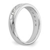 Black Bow Jewelry 14K White Gold 1/6 to 3/4Ctw Lab Created Diamond 11-Stone Channel Band - 3 of 4