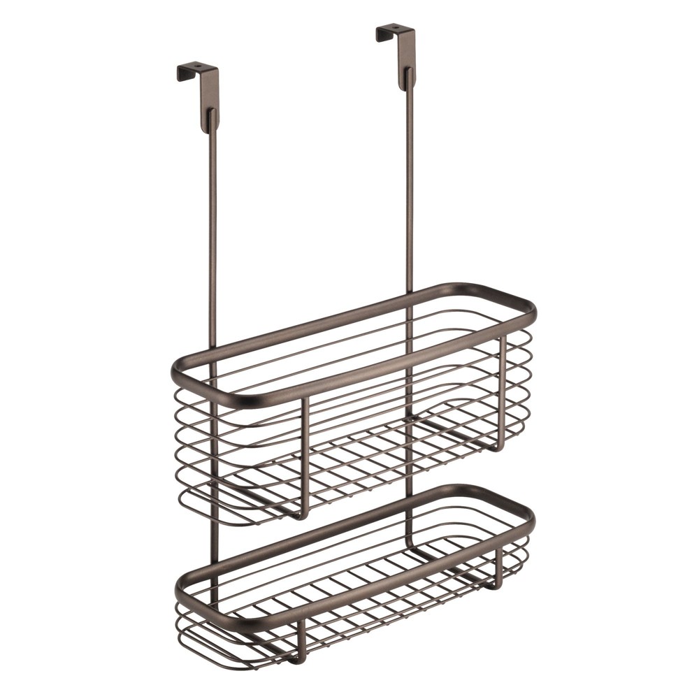 InterDesign Axis Over-the-Cabinet Steel Storage Basket 16 Bronze
