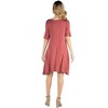 Maternity Soft Flare T Shirt Dress - 24seven Comfort Apparel™ - 3 of 4