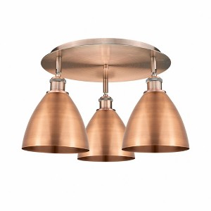 Ballston Dome - 3 Light Flush Mount In Industrial Style-10 Inches Tall and 19.25 Inches Wide - 1 of 1