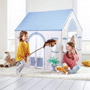 Martha Stewart Kids' Farmer's Stable Play Tent: Children's Large Indoor Playhouse for Playroom, Toddler Bedroom Tent for Pretend Play