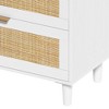 NicBex 51" Natural Rattan 6-Drawer Dresser Wooden Legs & Metal Handles, Clothes Storage Cabinet for Bedroom/Living Room/Hallway - 3 of 4