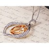 Anna-Kaci Women's Elegant Teardrop Crystal Pendant Necklace, Rhinestone Embellishments, Adjustable Chain, Perfect for Formal Events - Transfer Beads - 3 of 4