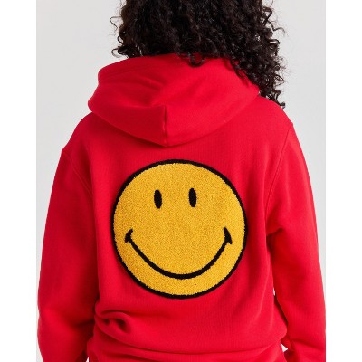 Samii Ryan | Smiley® Chenille Hoodie, Red, Medium, 3