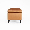PAGED Contemporary Design Storage Ottoman Bench End Of Bed Bench with Button Tufted Diamond Stitch for Family Room, Living Room - 4 of 4