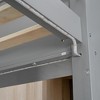 Mshliw Wood Twin Size Gaming Loft Bed with Desk, LED Lighting, Multi-Storage Cabinets, Hanging Clothes Rack, and Guardrails - 2 of 4