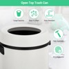 17 Gallon/65 Liter Trash Can, Stainless Steel Rubbish Bin, Commercial Grade Waste Container, Round Garbage Can for Outdoor, Home Office, Restaurant - 4 of 4