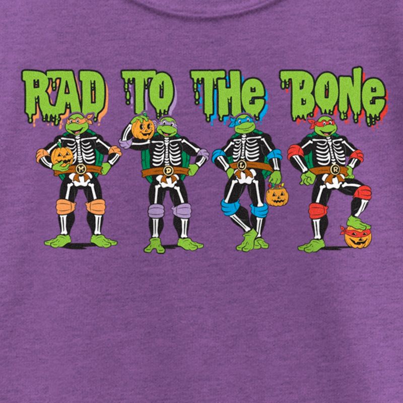 Girl's Teenage Mutant Ninja Turtles Halloween Rad to the Bone T-Shirt, 2 of 5