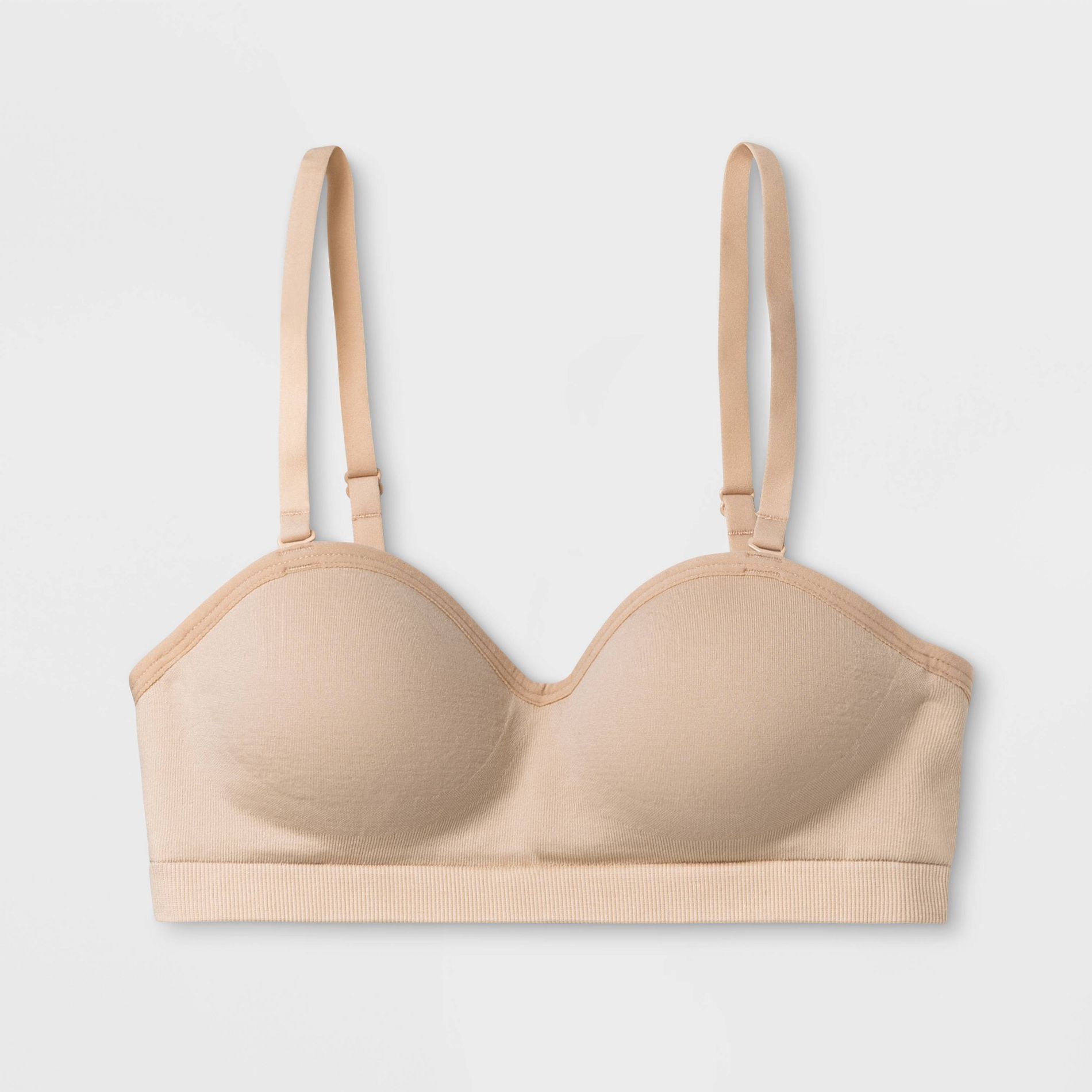 Maidenform Girls' Strapless Convertible Bra - Off-White 34A: Molded Cup, Knit Fabric, Pullover Style