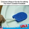 Lola Products Bath & Toilet Bowl Scrubber Brush w/Comfort Handle & Hang Hole. Non-Scratch, Removes Rings w/Scrubbing Pad, 2 Pack - 3 of 4