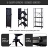 Carbon Steel Kitchen Rack Floor-Standing Free Installation Large Folding Shelf Multi-Layer Microwave Oven Balcony Living Room Home Shelf 70*35*158cm - 4 of 4