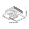 YIYIBYUS Modern White Square Semi-Flush Mount LED Ceiling Light - 4 of 4