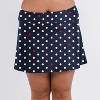 Calypsa Women's Chlorine Resistant High Waisted Mini Swim Skirt With Shorts - 4 of 4