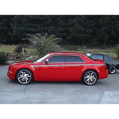 QAA is Compatible with 2005-2010 Chrysler 300 14 Piece Stainless Side Molding Accent Trim, Arrow - 1.25" Wide AT45765