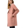 INSPIRE CHIC Women's Notched Lapel Double Breasted Raglan Sleeve Winter Coat - 3 of 4