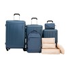 Whisen 9-Piece Luggage Set with Hardshell 20” Carry-On, 24” Medium, 28” Large Suitcases with TSA Lock, Backpack, Toiletry Bag, Storage Bags - 3 of 4