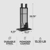 Panacea Firewood Tool Set Open Hearth Center with Fireplace Brush, Tong, Shovel, Poker, and Stand for Indoor and Outdoor Fireplaces, Black - 3 of 4