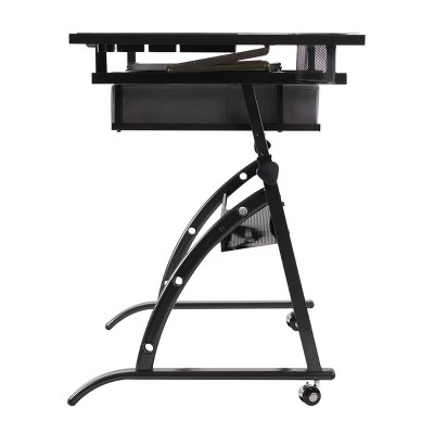 Core Craft Table with Adjustable Top and Metal Storage