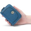 FATMOON Womens Wallets,Small Genuine Leather Wallet RFID,Wallet Women Double Zipper Pocket Leather Ladies Wallet - 2 of 4