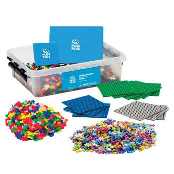 Plus-Plus Plus-Plus School Set, Assorted Colors, 3600 Pieces with 12 Baseplates