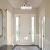 18" 4-Light Piper Farmhouse Rustic Iron/Glass LED Semi Flush Mount Nickel/Clear - JONATHAN Y - 4 of 4