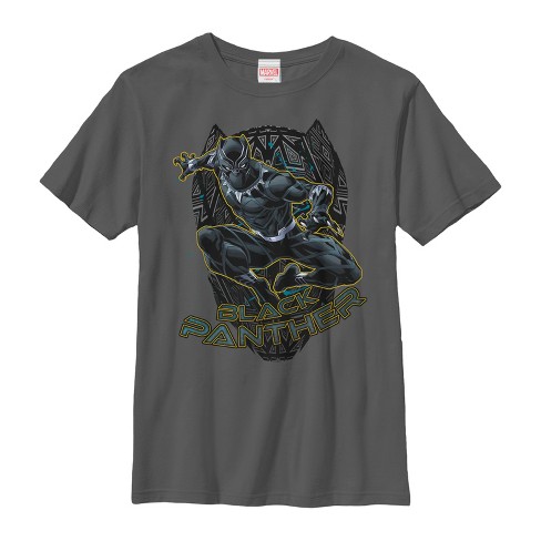 Boy's Marvel Black Panther Mask Outline T-Shirt - image 1 of 3