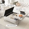 NicBex Square Linen Storage Ottoman Bench,Upholstered Storage Ottoman with Lift Top and Metal Legs,Modern Storage Bench for Living Room,Bedroom - 4 of 4