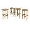 Christopher Knight Home Caribbean Outdoor Acacia Wood 30 Inch Backless Barstools (Set of 4) - 2 of 4