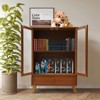 YIYIBYUS Retro Bamboo Kitchen Sideboard Brown Freestanding Storage Organizer Cupboard Single Drawer - 2 of 4