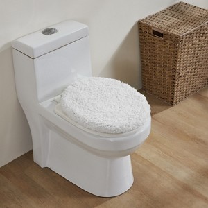 Edge Bath Rug 100% Premium Cotton Tufted Weave Design Solid Reversible Bathroom Rug - Super water Absorbent & Machine Washable Bathmat - 1 of 4