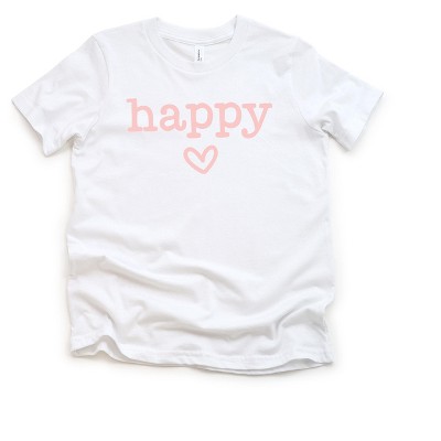 The Juniper Shop Happy Heart Girls Short Sleeve Tee