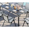 Jojoka 71" Aluminum Patio Dining Table w/Umbrella Hole,Outdoor Aluminum Patio Table with Weatherproof & Rust-Proof Design,6-8 Person Rectangular Table - 3 of 4